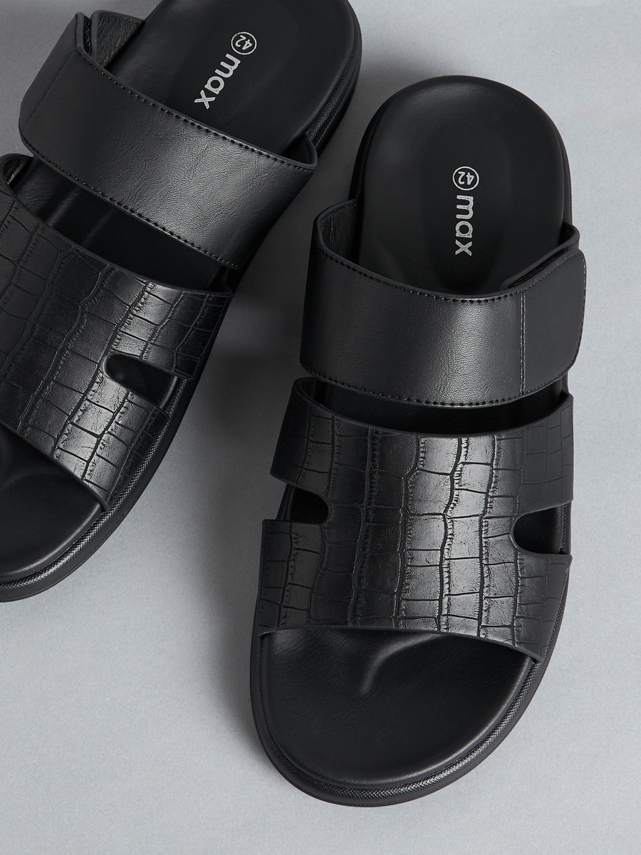 Textured Slip-On Sandals