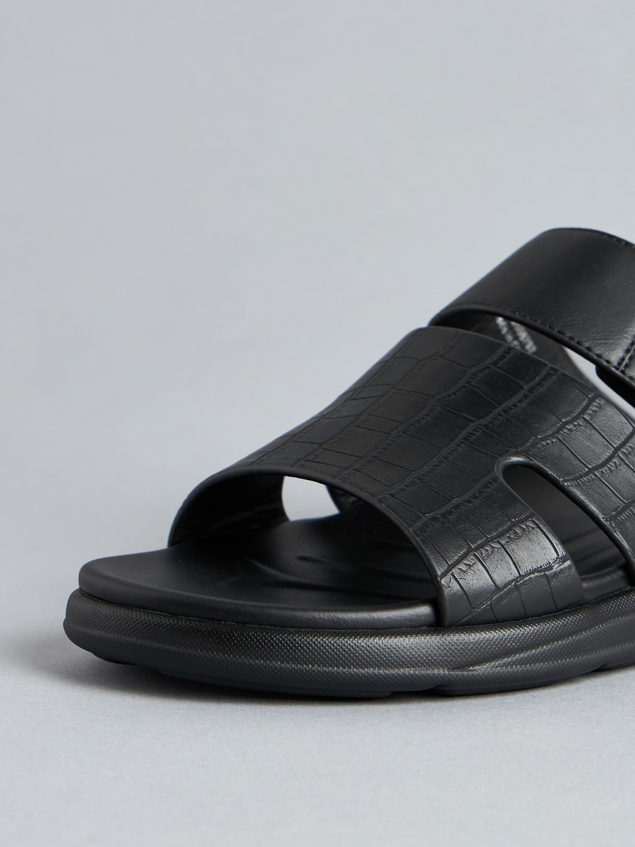 Textured Slip-On Sandals