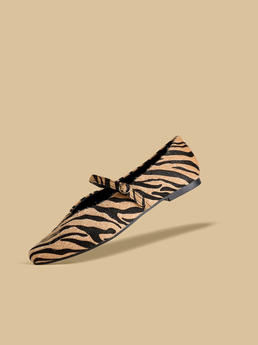 Animal Print Ballerina Shoes
