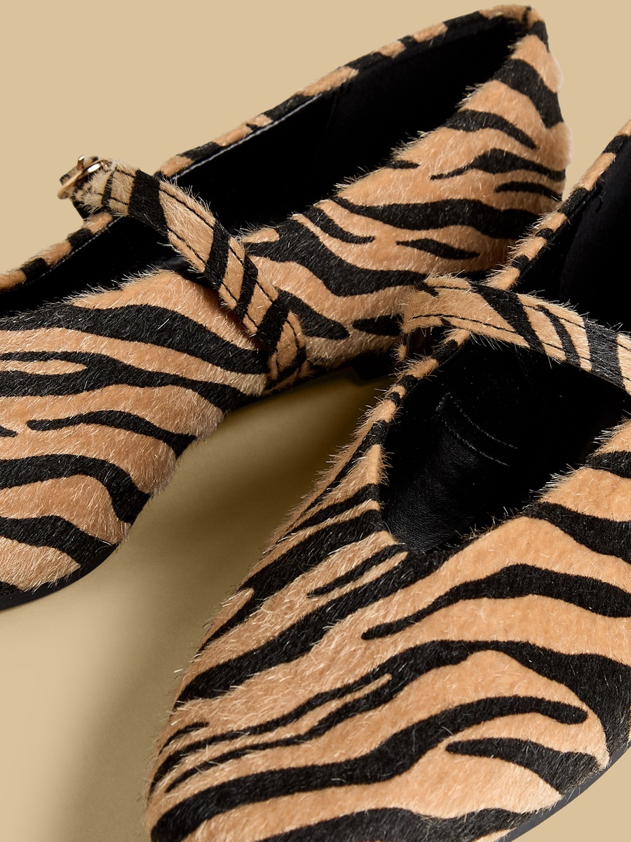 Animal Print Ballerina Shoes