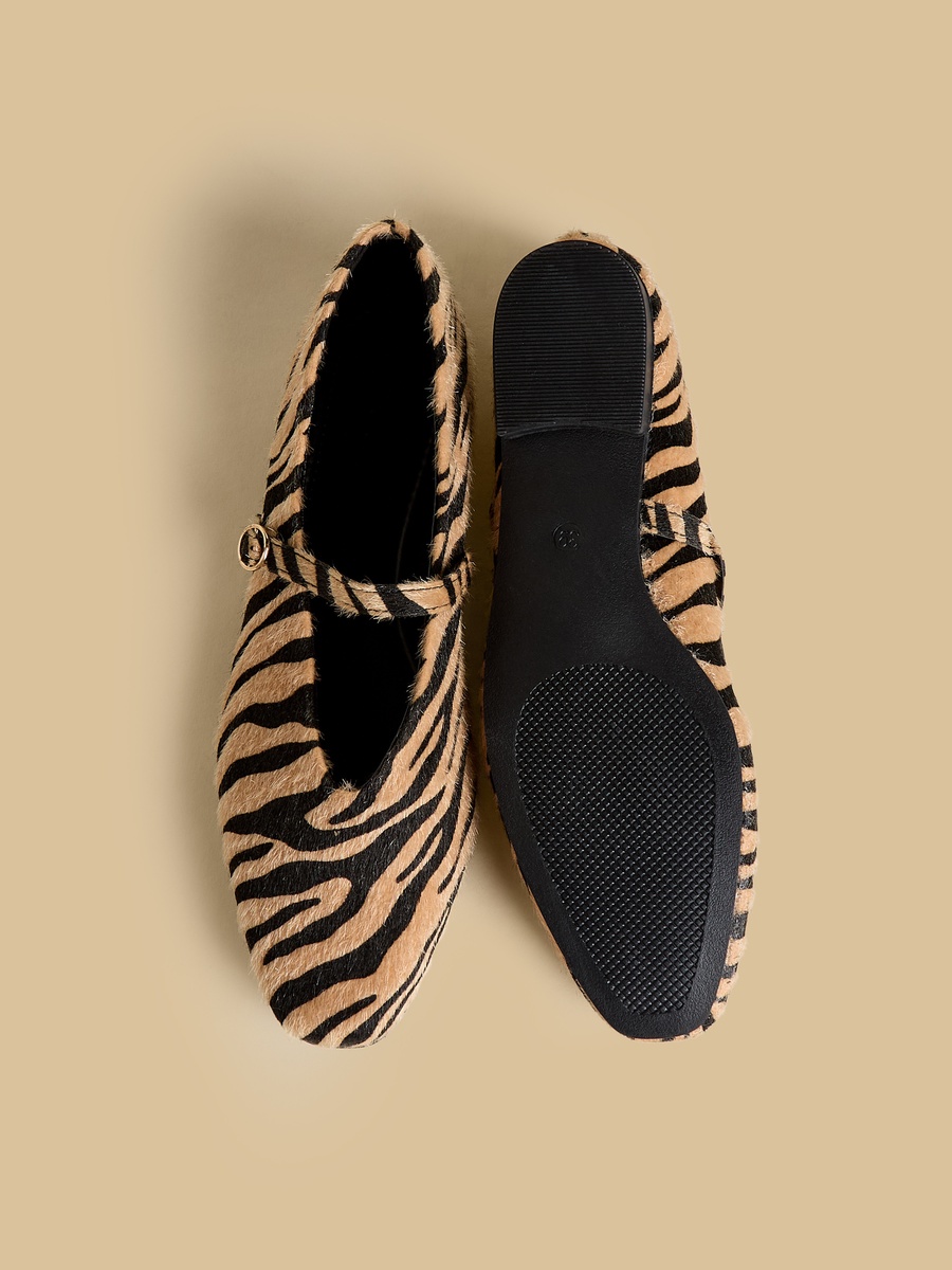 Animal Print Ballerina Shoes