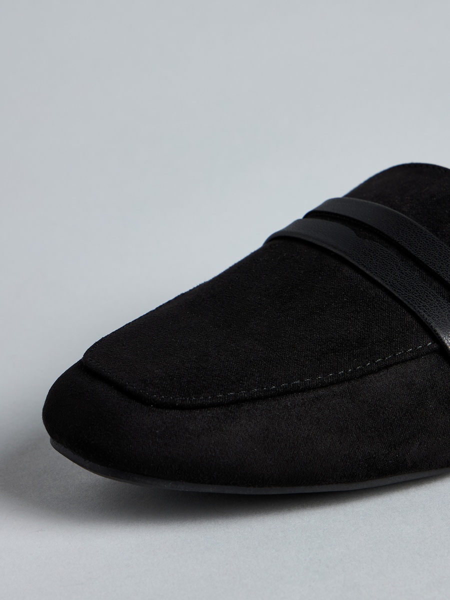 Panelled Slip-On Mules