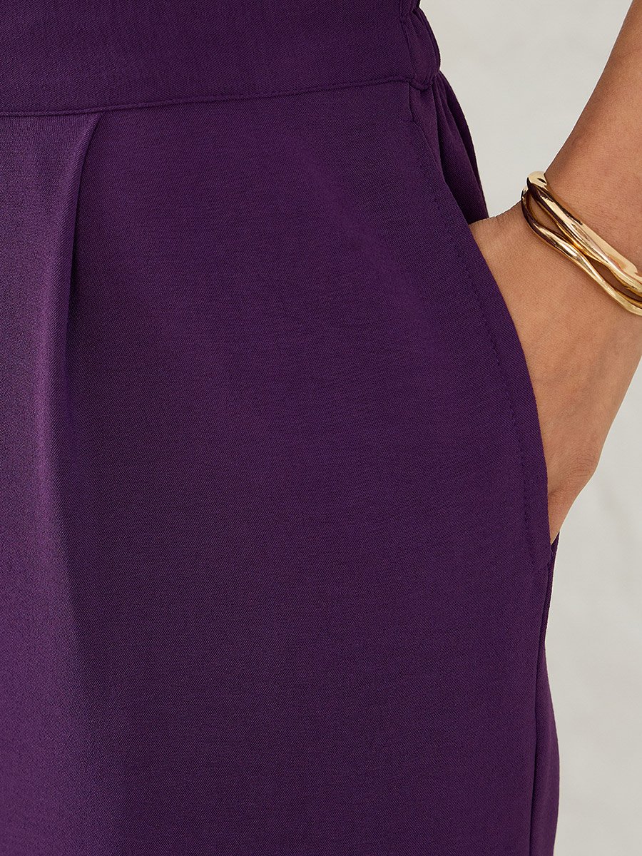 Purple One Shoulder Top and Trousers Co-Ords
