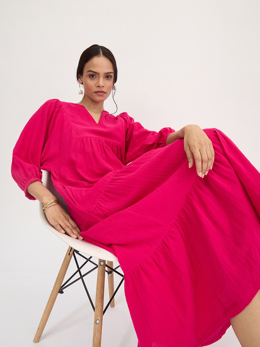hot pink cotton dress for women Amazon.com: The Drop Women's Hot Pink 2-Piece Knit Maxi Dress Dress by @sweetlikeoyin, 3X, Plus Size : Clothing, Shoes & Jewelry