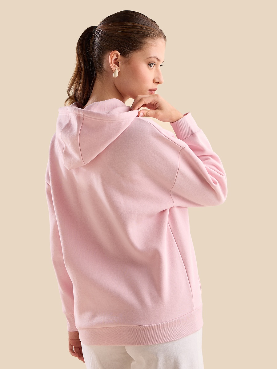Varsity Print Zip Through Hoodie