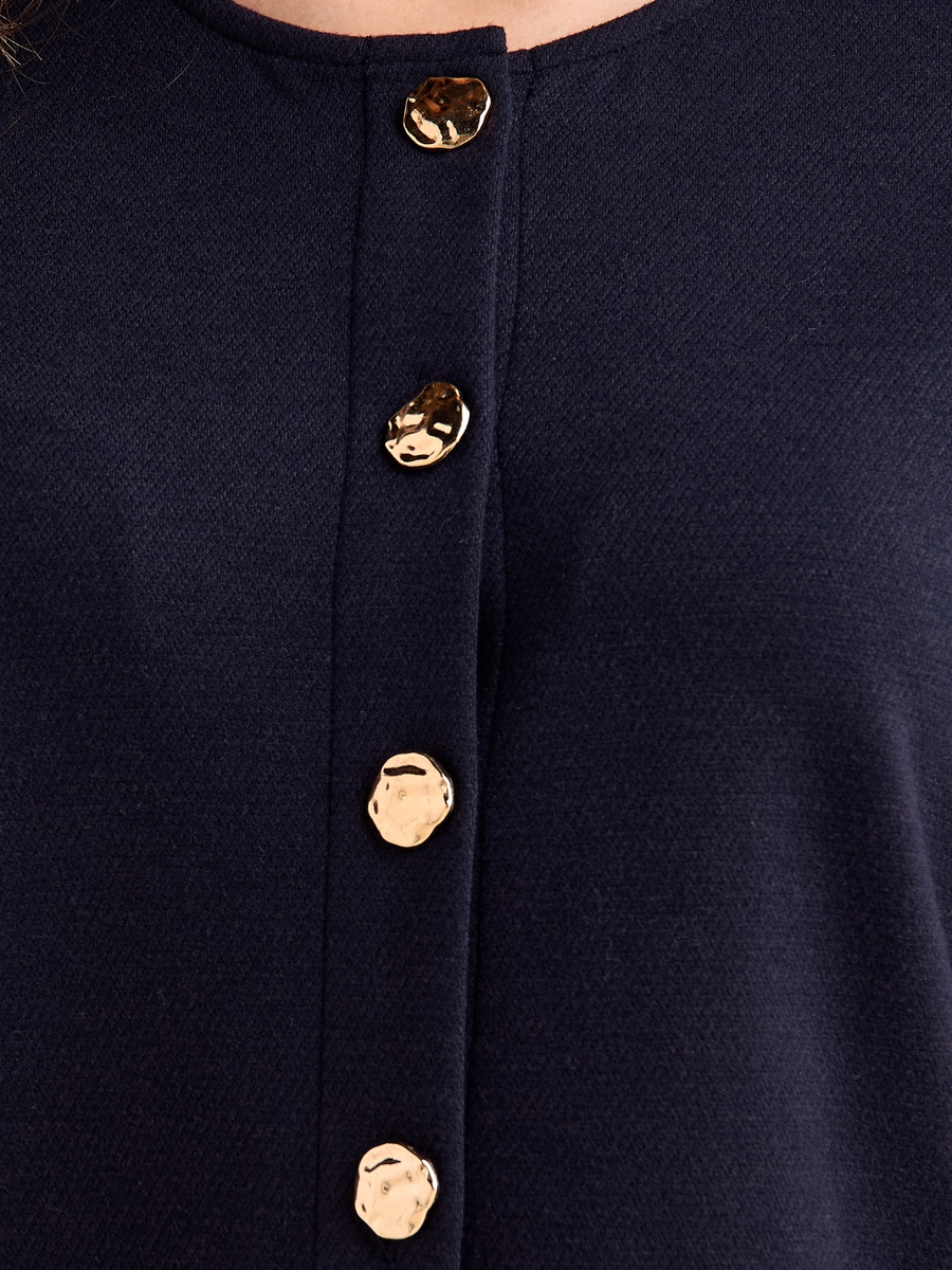 Twill Round Neck Top