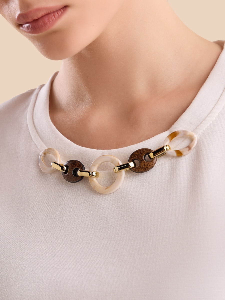 Chain Accent Top with Extended Sleeves