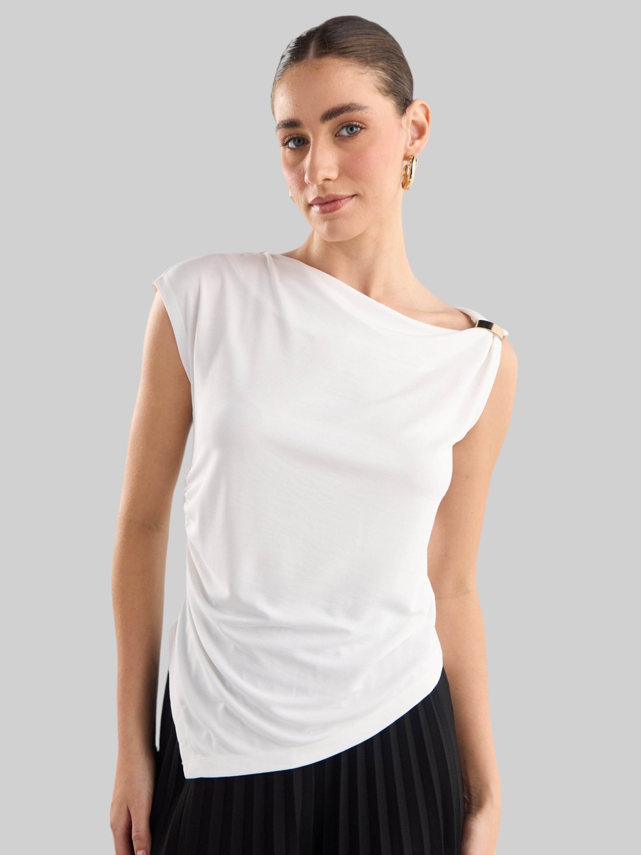 Buckle Detail Sleeveless Top