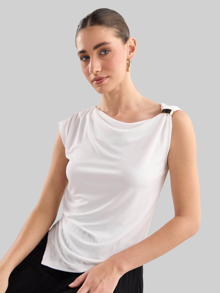 Buckle Detail Sleeveless Top