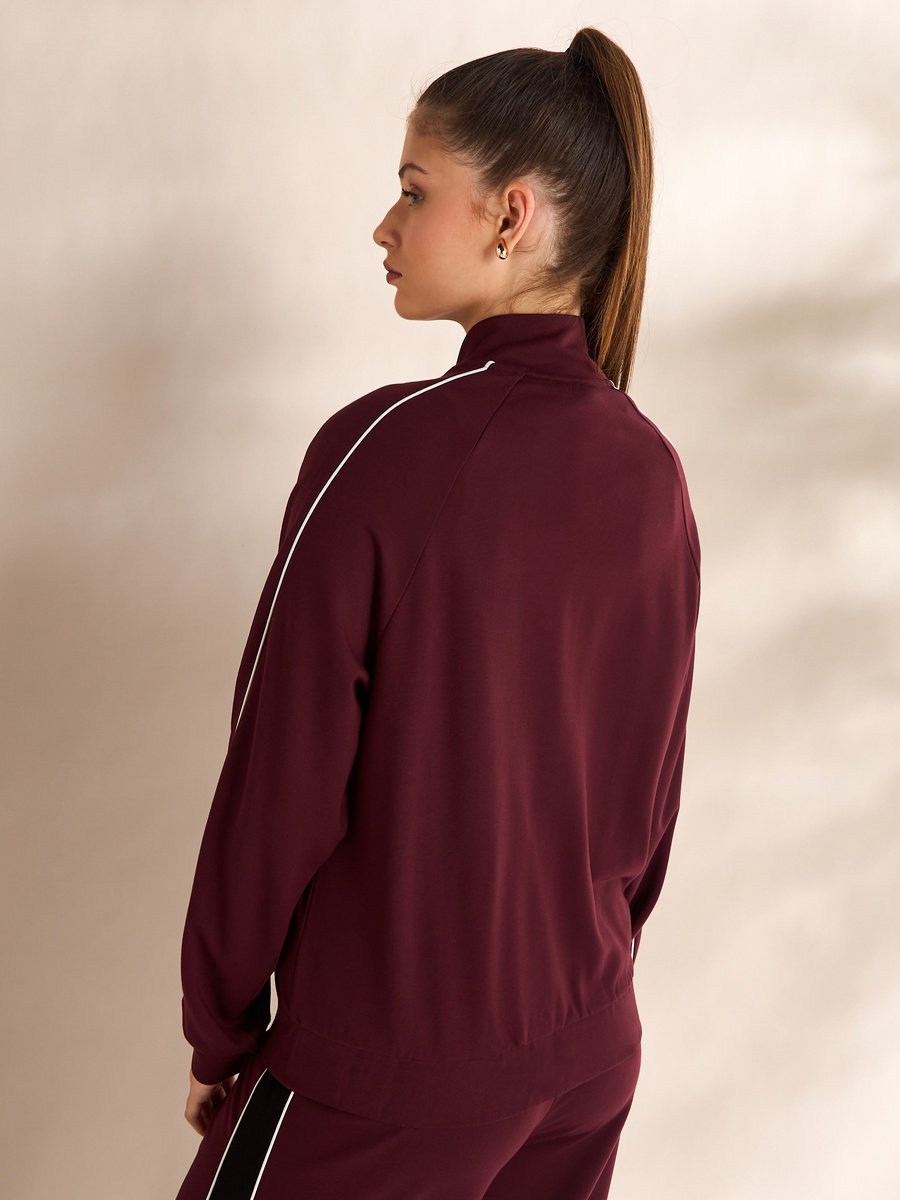Plain Zip Through Sweatshirt