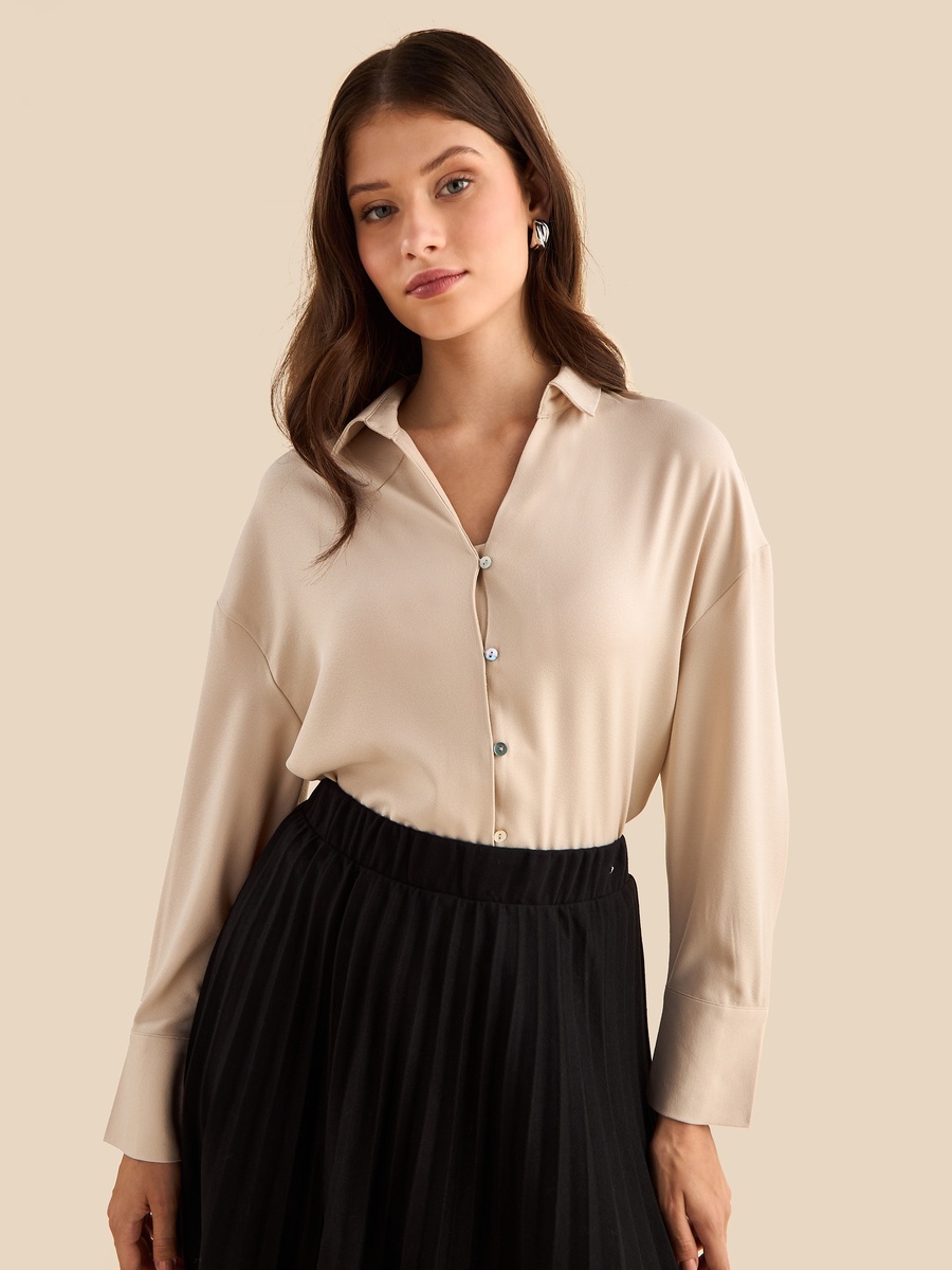 Plain Crepe Shirt