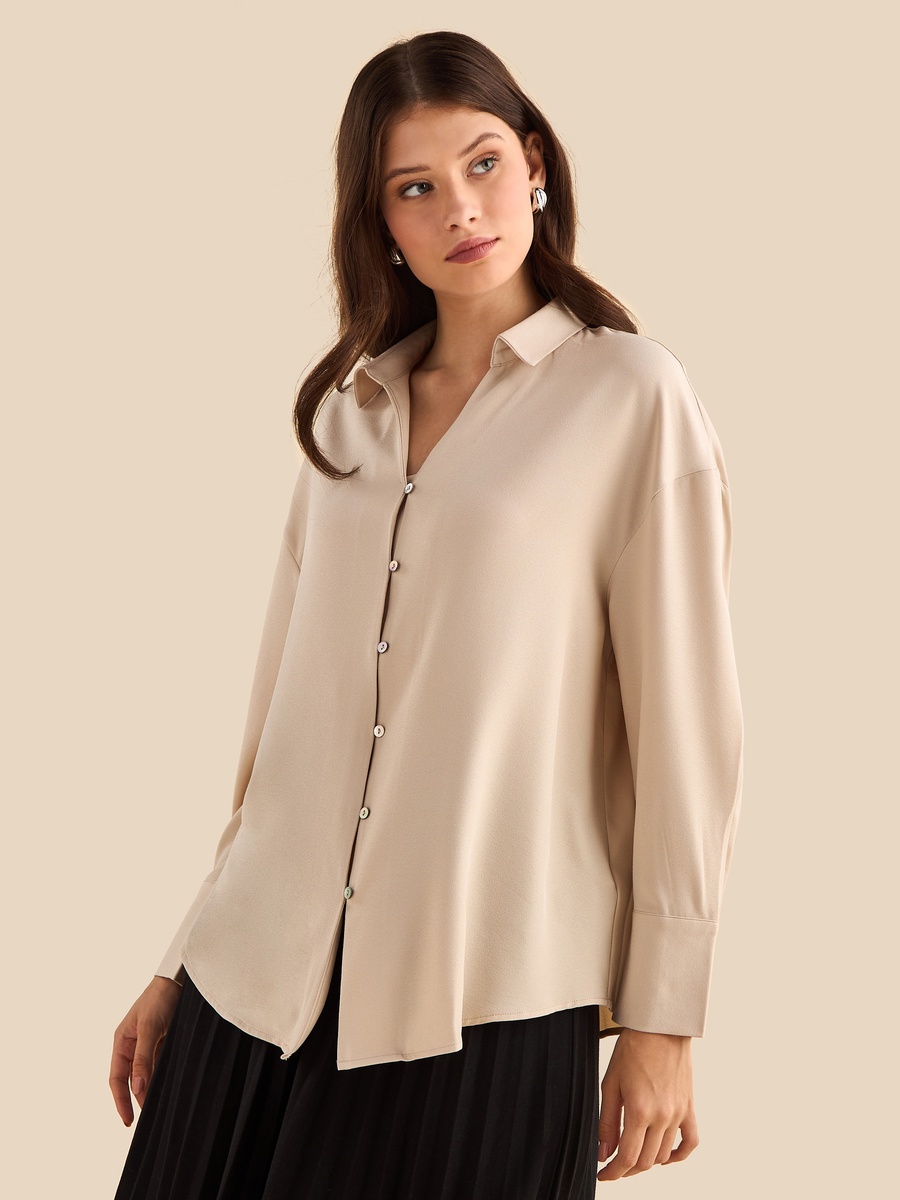 Plain Crepe Shirt