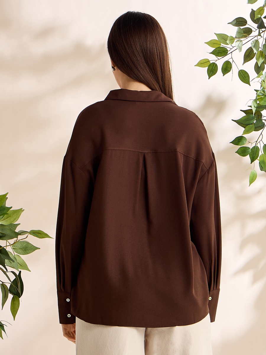 Plain Viscose Crepe Shirt