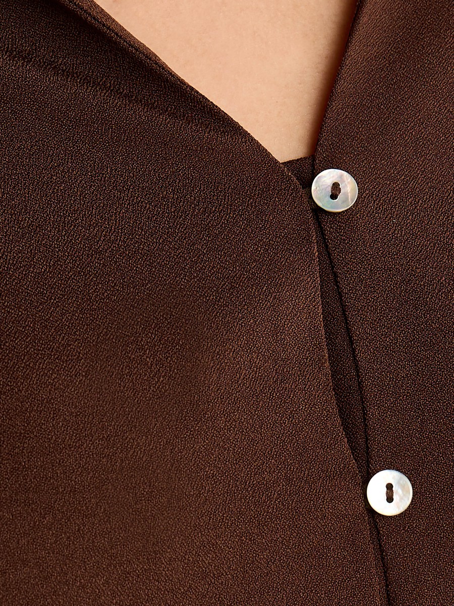 Plain Viscose Crepe Shirt