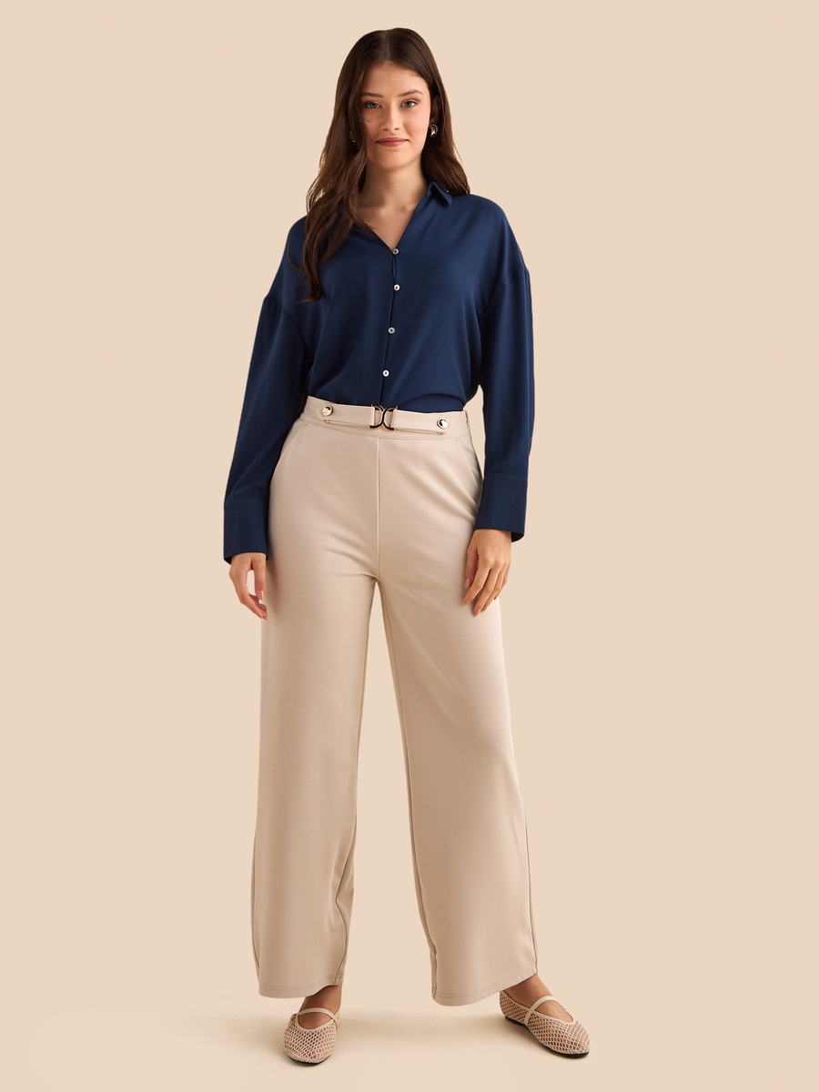 Plain Viscose Crepe Shirt