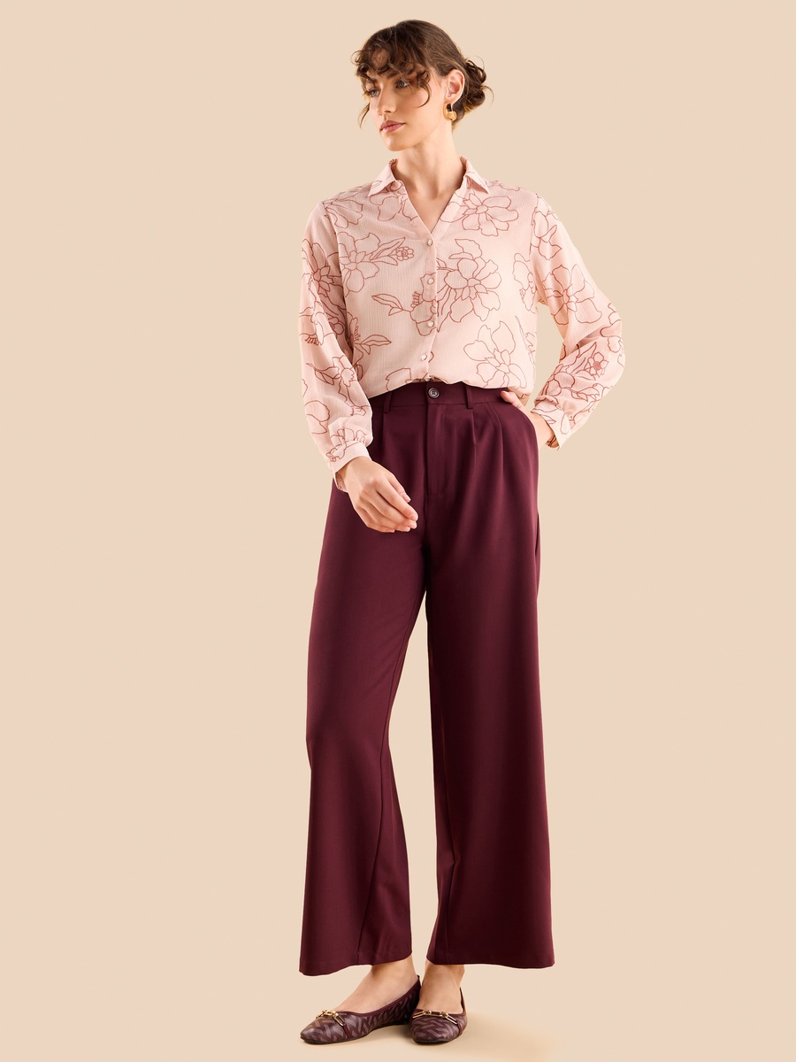 Floral Print Georgette Shirt
