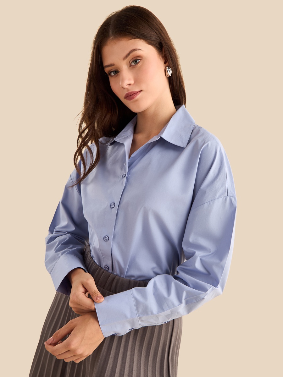 Plain Oversized Poplin Shirt