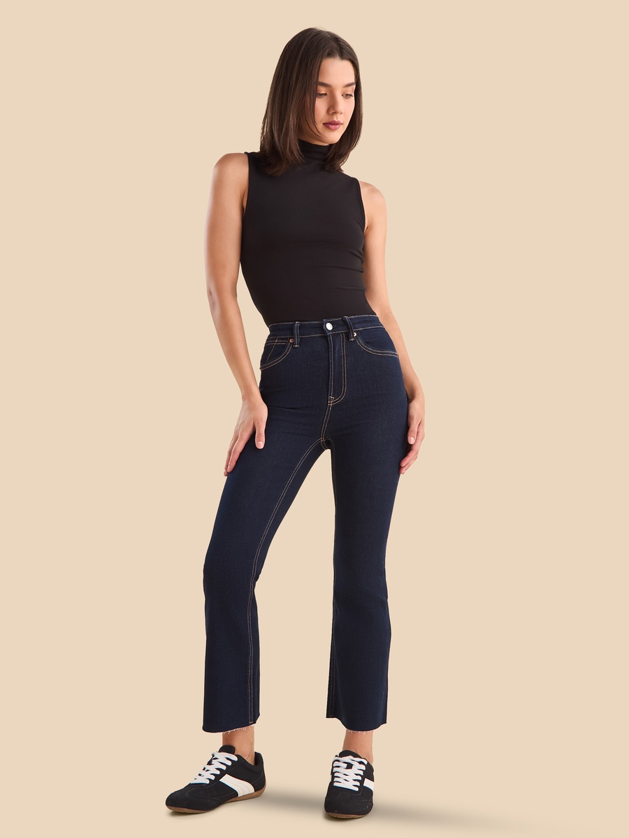 Plain Flared Leg Jeans