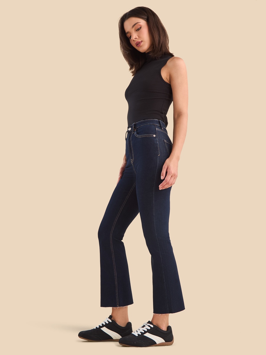 Plain Flared Leg Jeans