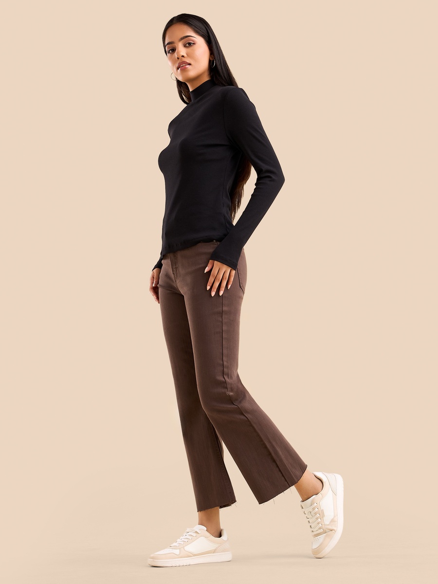 Plain Flared Leg Jeans