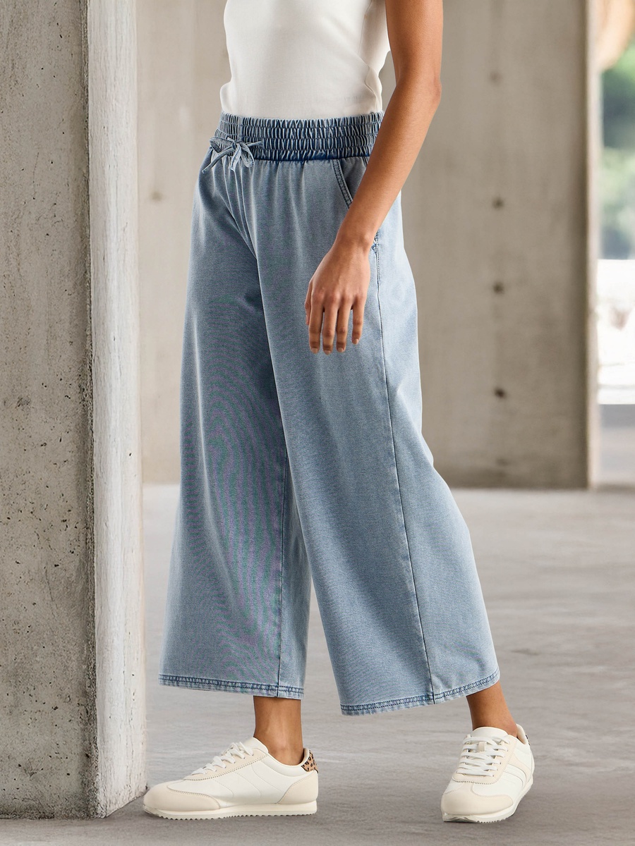 High-Rise Culottes with Pockets