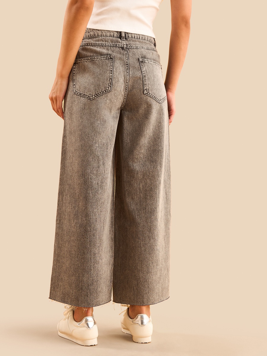 Wide Leg Cropped Jeans
