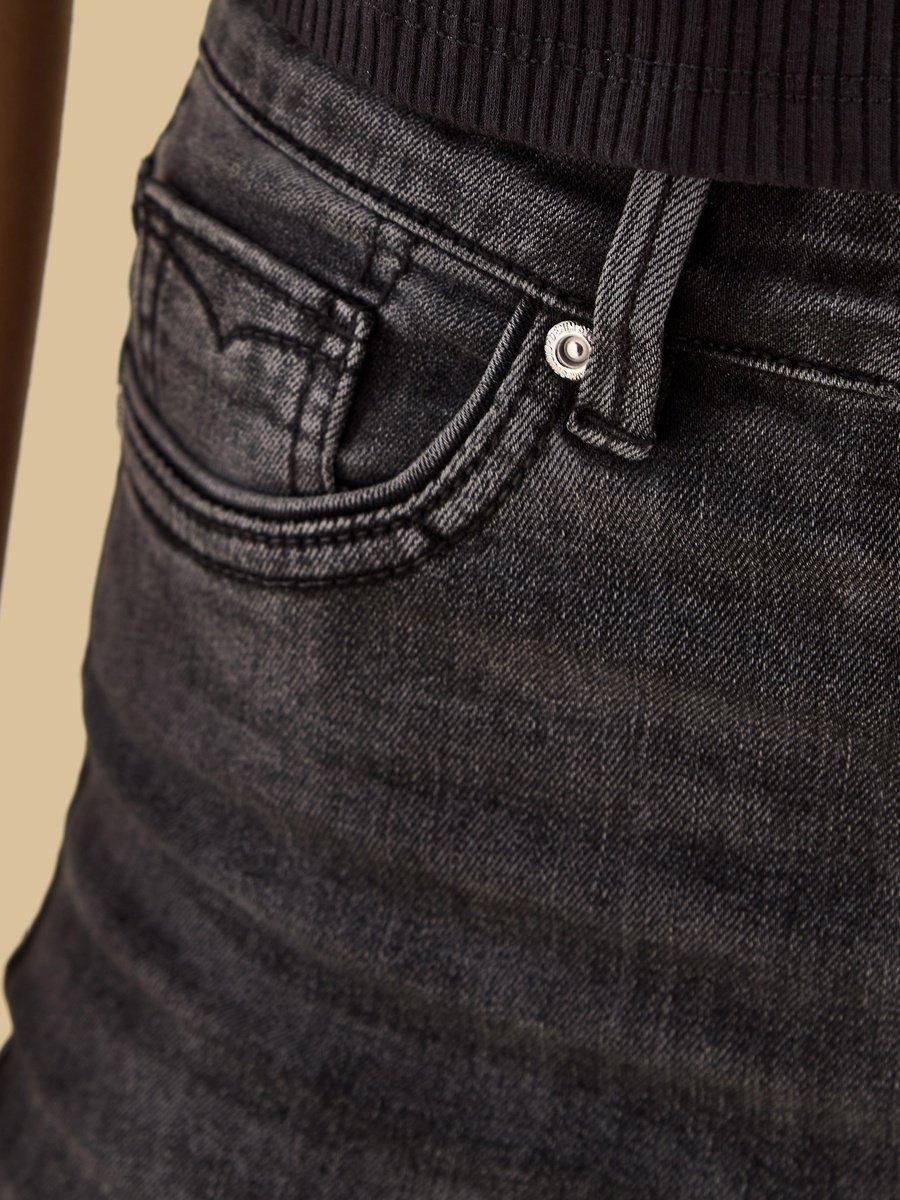 Black Crop Flared Jeans