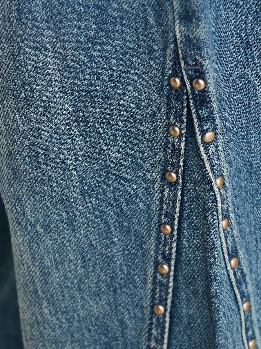 Studded Straight Fit Jeans