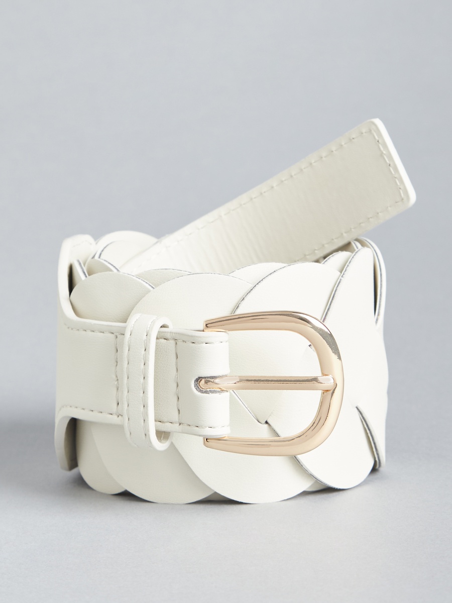 حزام بارز الملمس بإبزيم بدبوس إغلاق