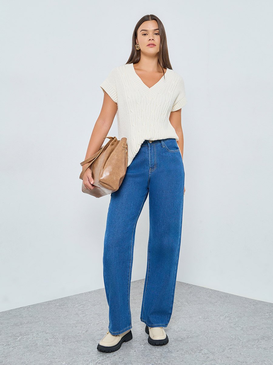 Women Mid Rise Straight Leg Jeans
