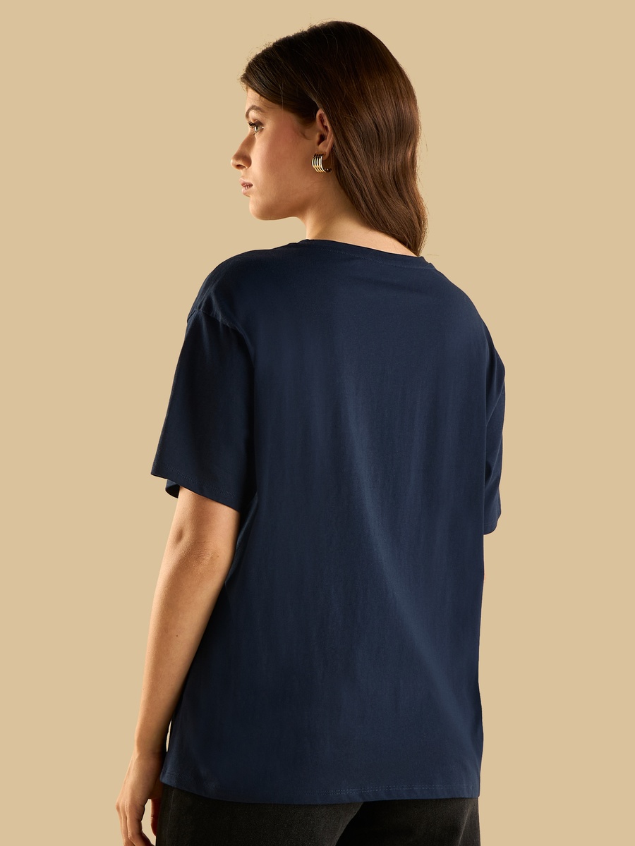 Typographic Print Oversized T-Shirt