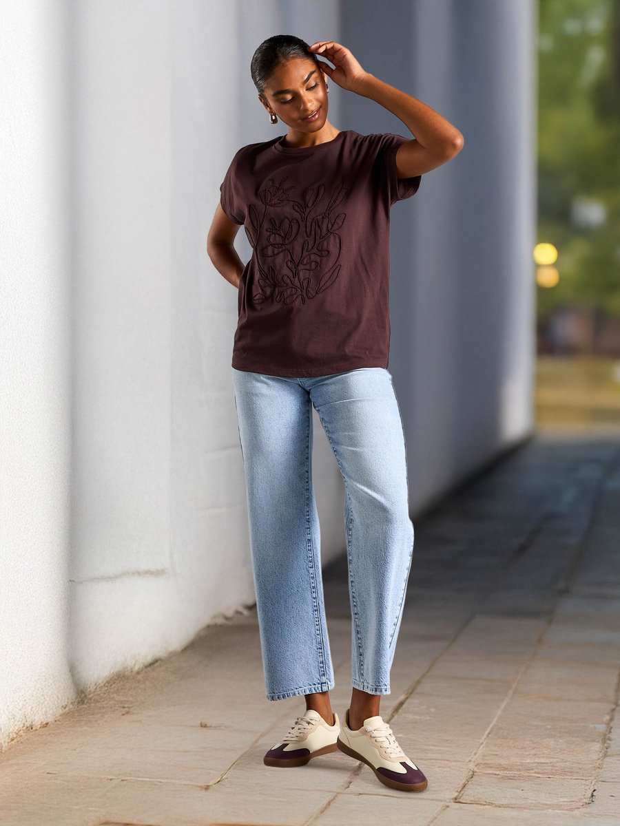 Cord Embroidered T-Shirt