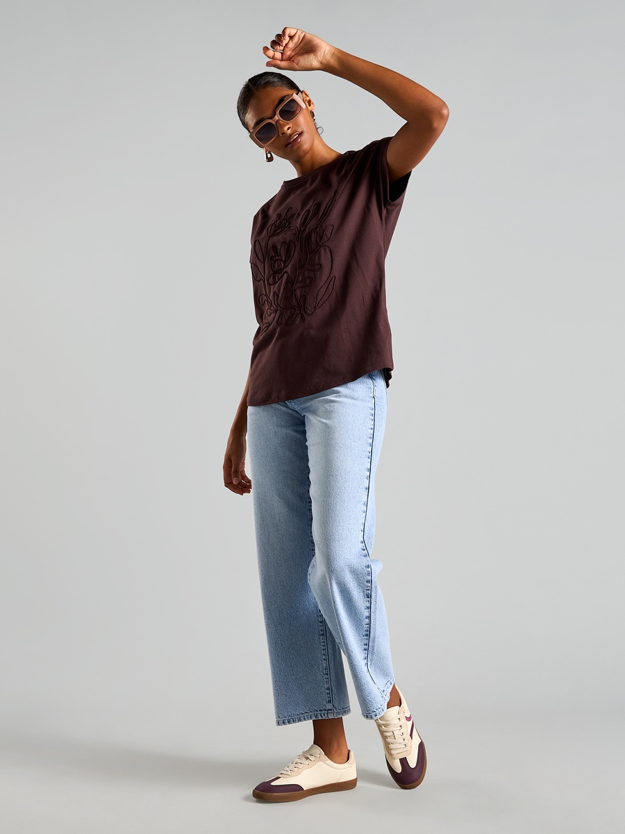 Cord Embroidered T-Shirt