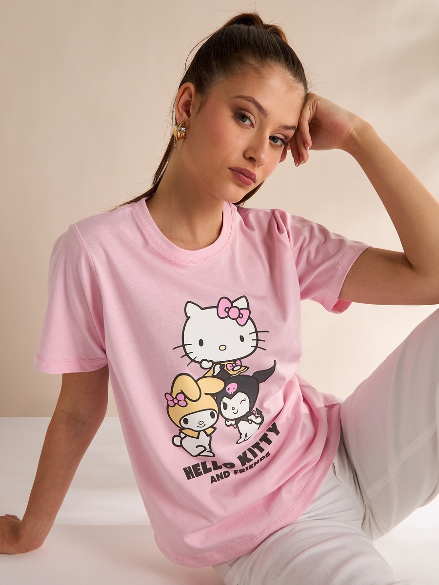 Hello Kitty and Friends Print T-Shirt