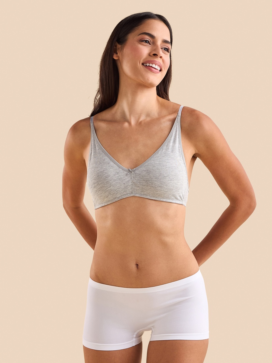 Pack of 2 - Plain Padded Non-Wired A-Frame Bra