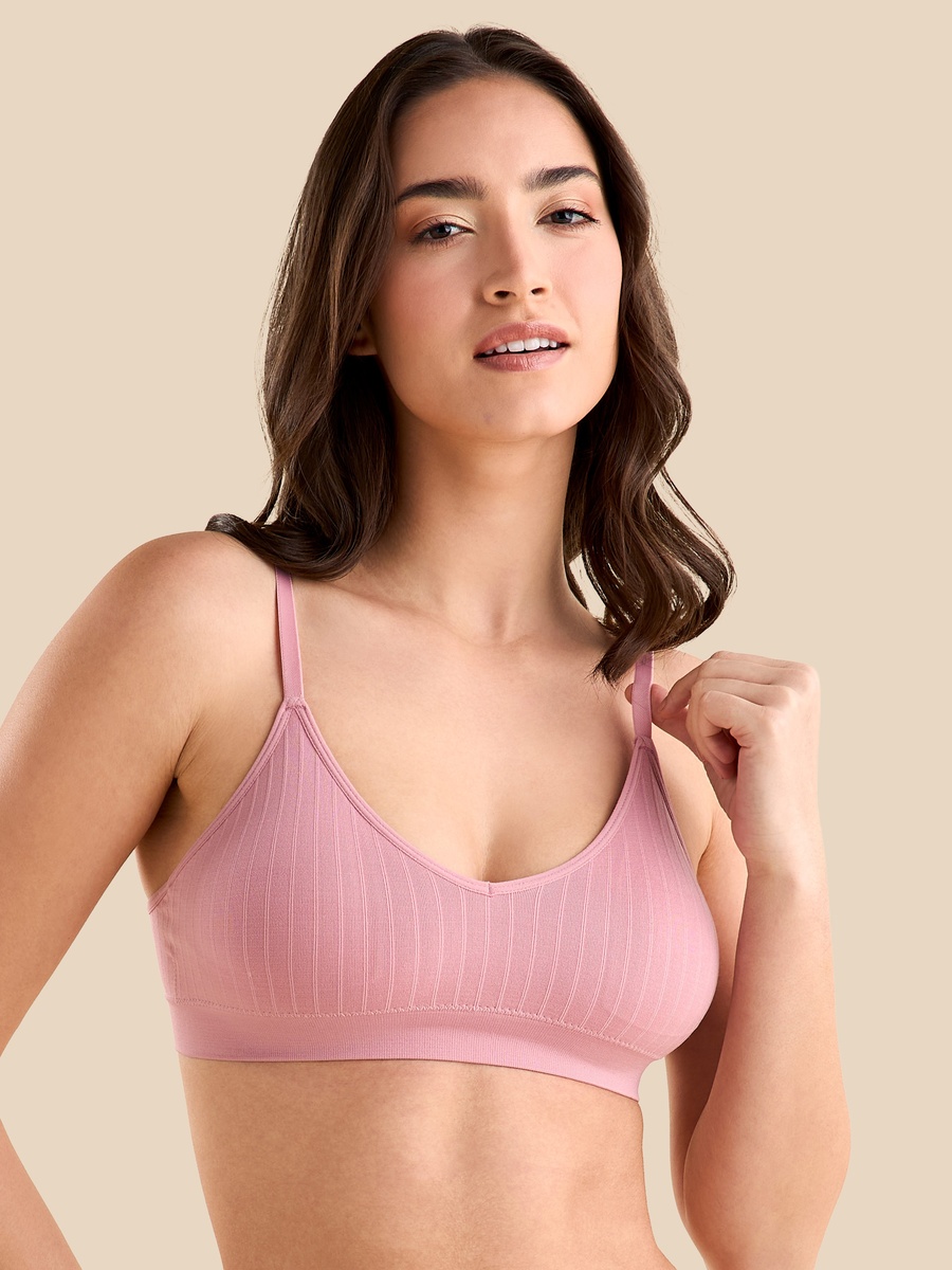 Jacquard Striped Seamless Bra
