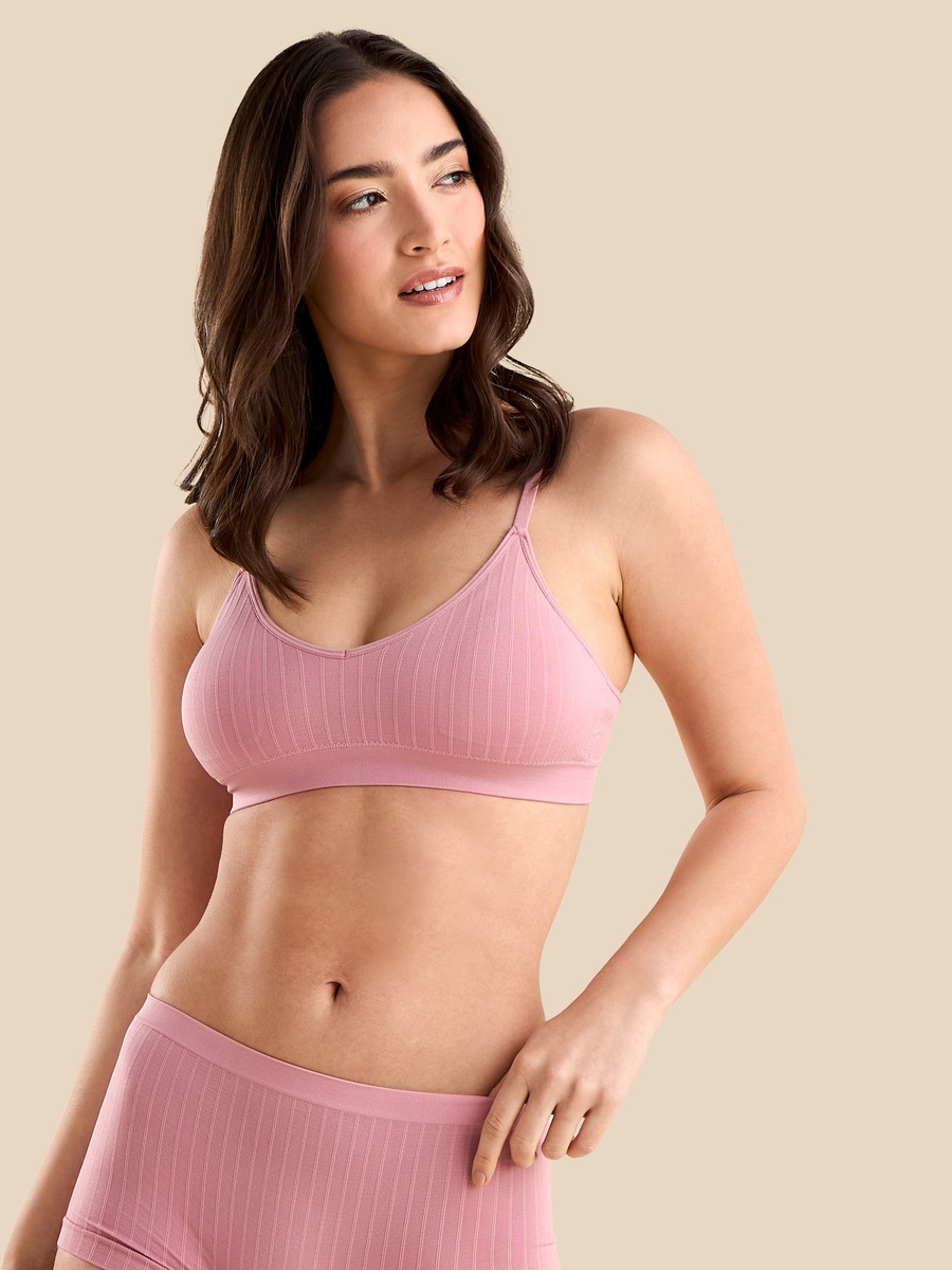 Jacquard Striped Seamless Bra