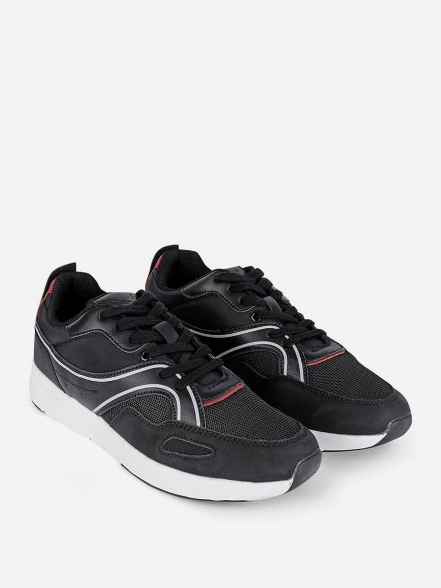 Men Black Lace Up Casual Shoes
