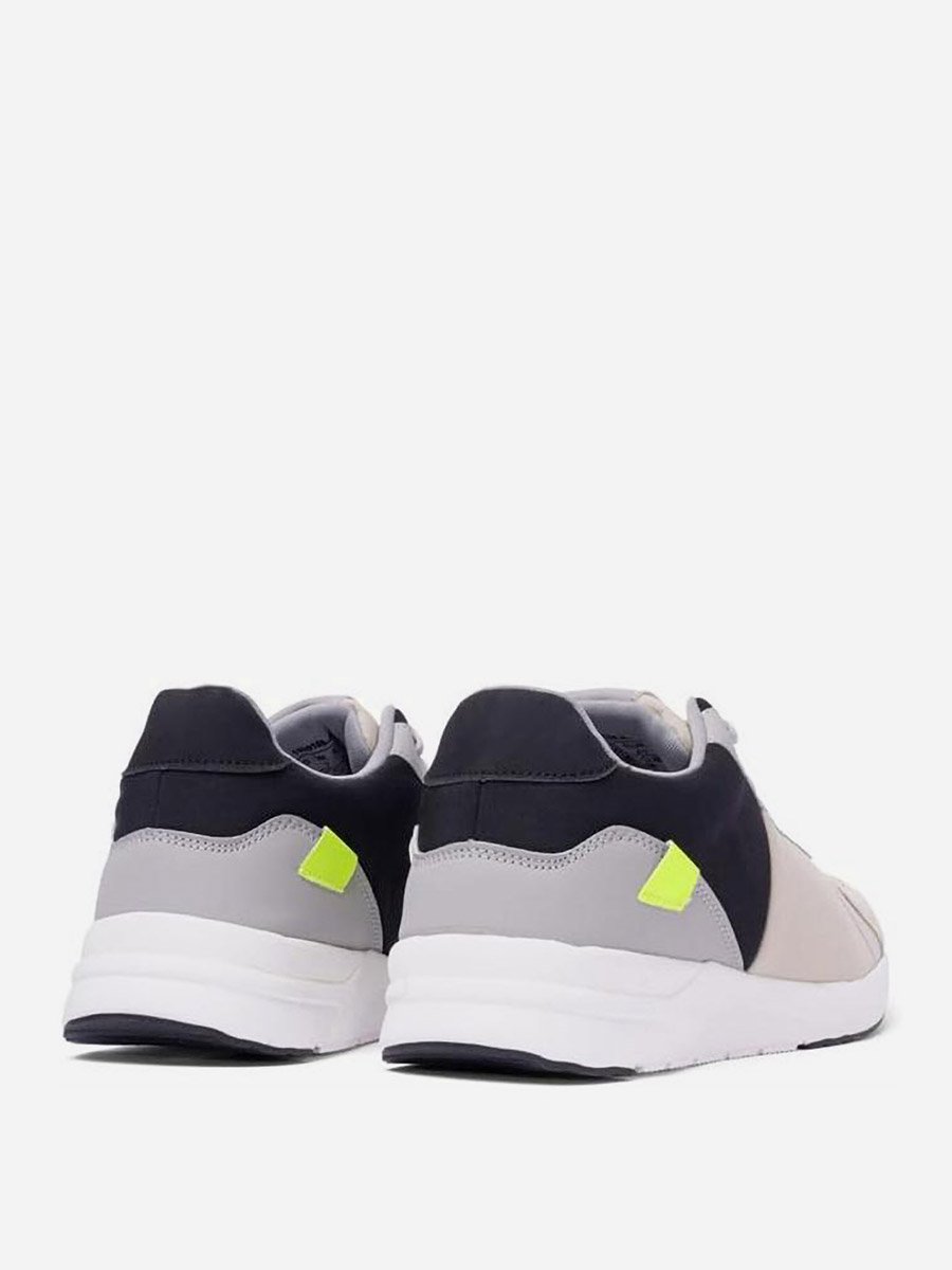 Men Contrast Panel Lace Up Shoes
