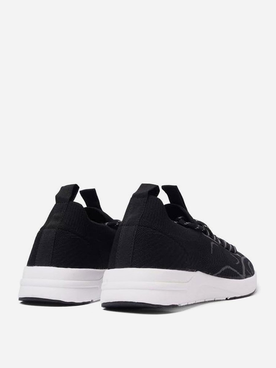 Men Black Knit Patterned Shoes