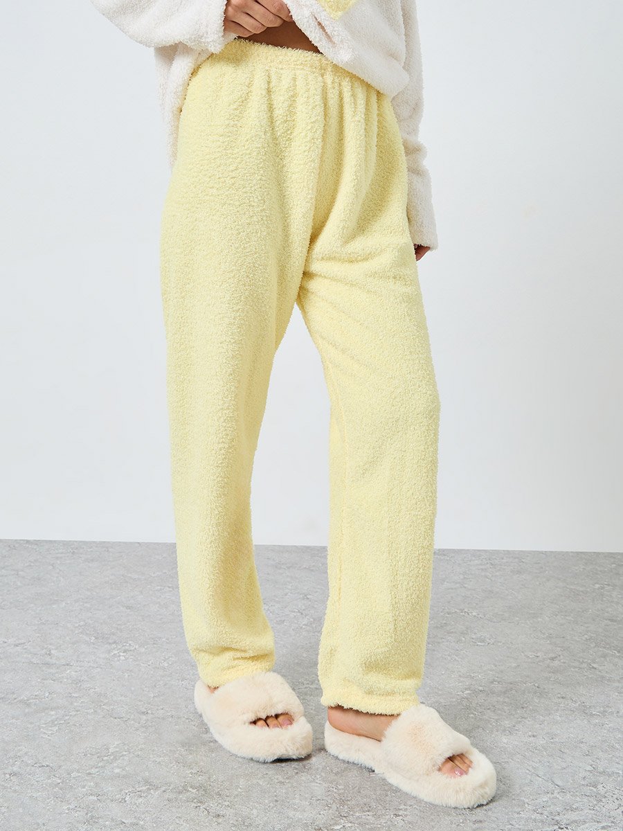 Contrast Heart Detail Fleece Top and Pyjama Set