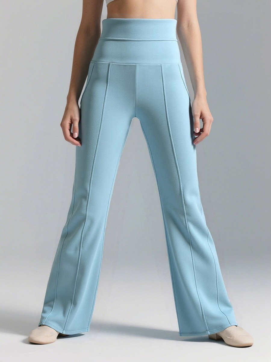 Blue Wide Waistband Flare Joggers
