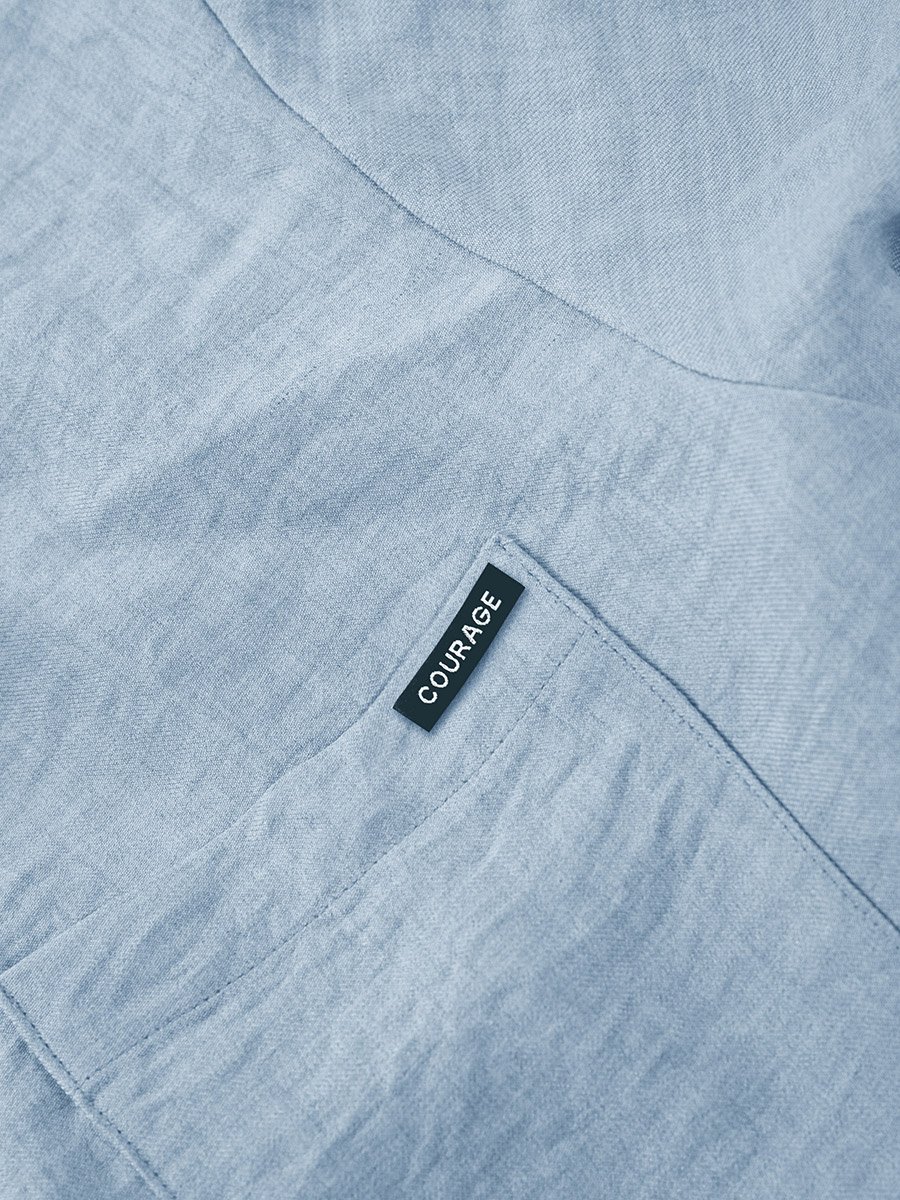 Men Light Blue Solid Shirt and Pants Co-ords