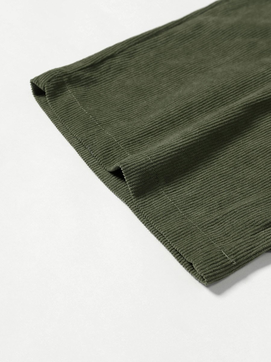 Men Green Corduroy Shirt and Pants Co-ords