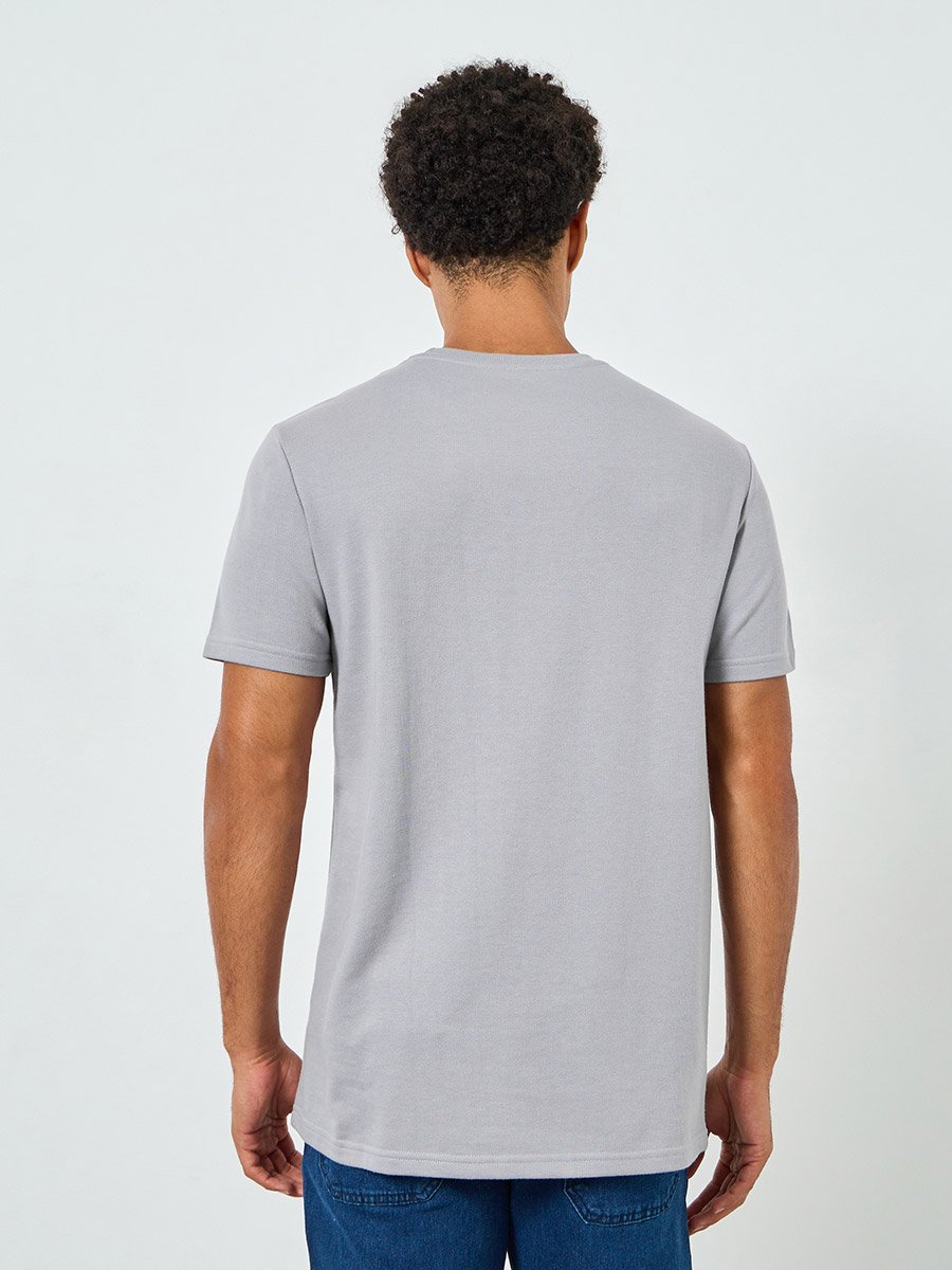 Men Grey Graphic Print Regular Fit T-Shirt