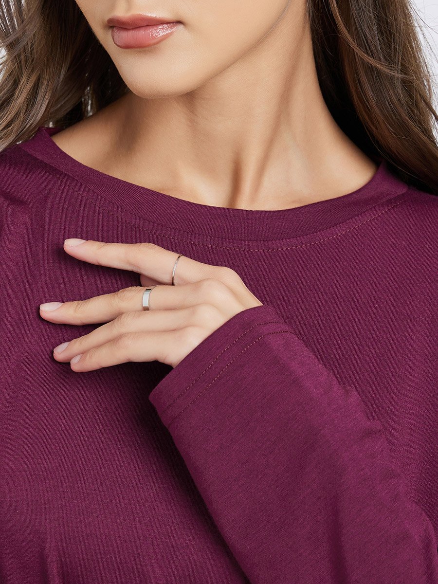 Solid Round Neck Oversize T-Shirt