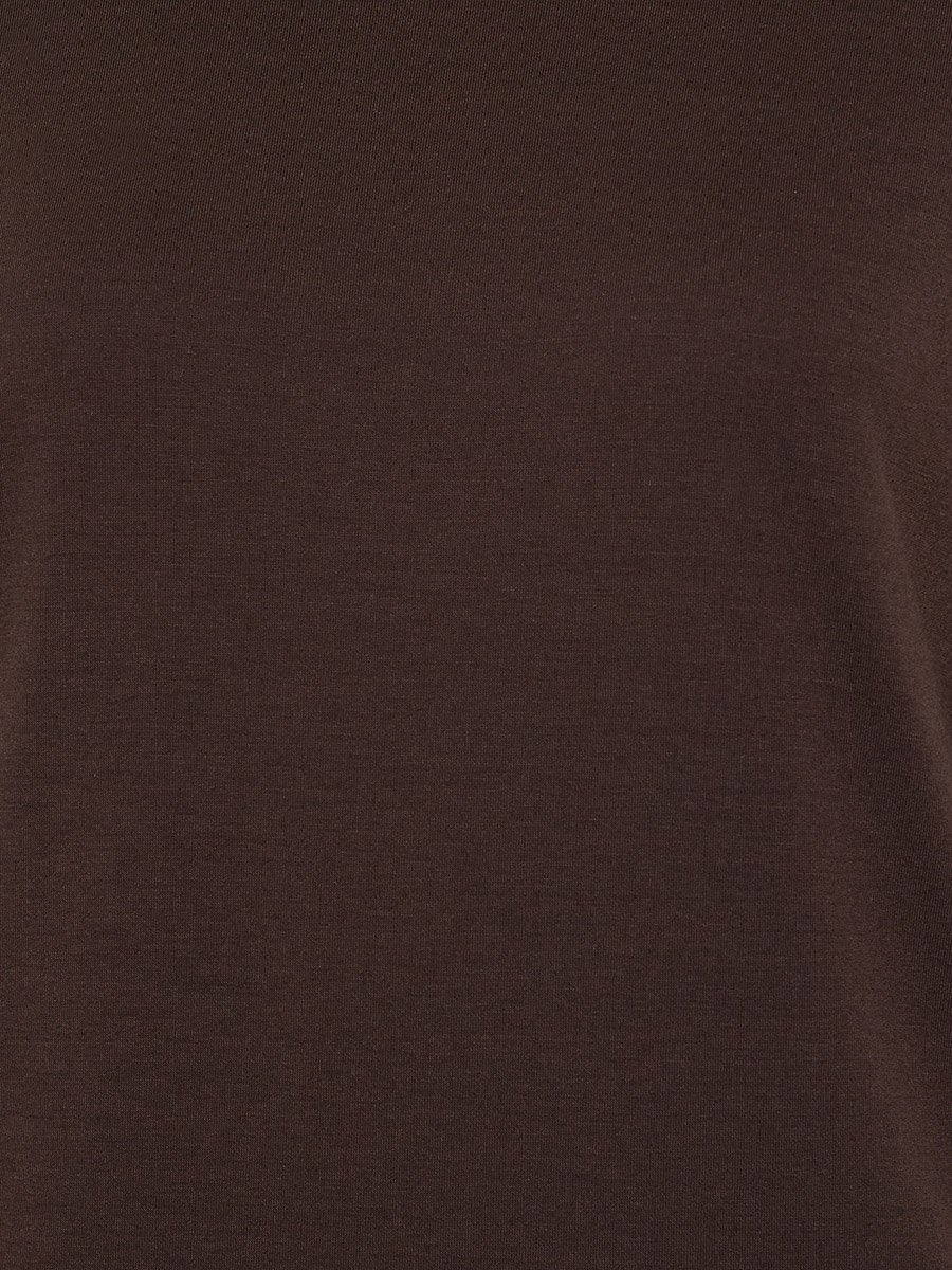 Brown Boxy Long Sleeve T-Shirt