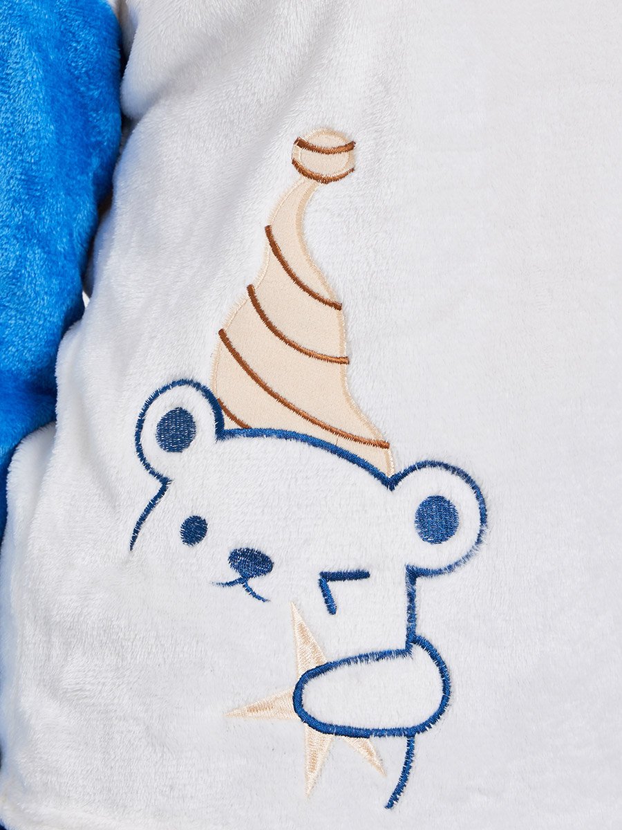 Bear Embroidered Fleece T-Shirt and Pyjama Set
