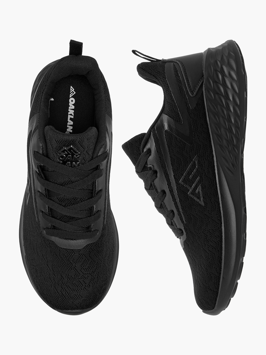 Textured Lace-Up Sports Shoes
