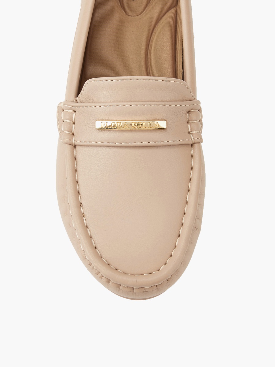 Metal Accent Loafers with Wedge Heels
